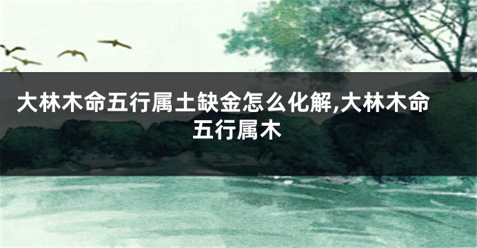 大林木命五行属土缺金怎么化解,大林木命五行属木
