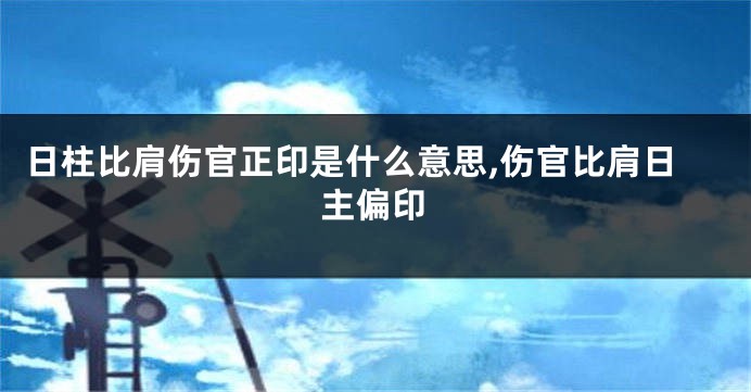 日柱比肩伤官正印是什么意思,伤官比肩日主偏印