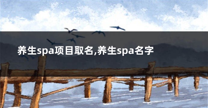 养生spa项目取名,养生spa名字
