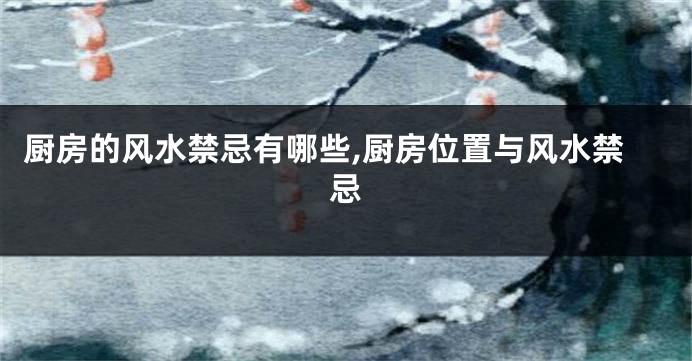 厨房的风水禁忌有哪些,厨房位置与风水禁忌