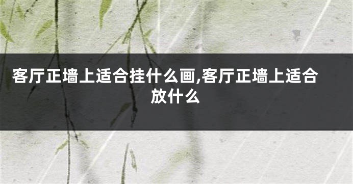 客厅正墙上适合挂什么画,客厅正墙上适合放什么