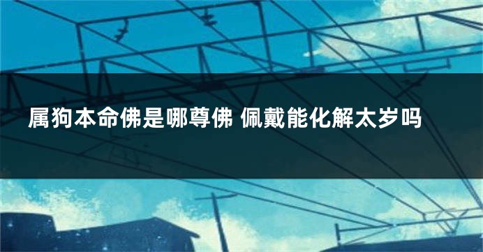 属狗本命佛是哪尊佛 佩戴能化解太岁吗