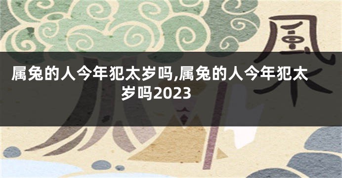 属兔的人今年犯太岁吗,属兔的人今年犯太岁吗2023