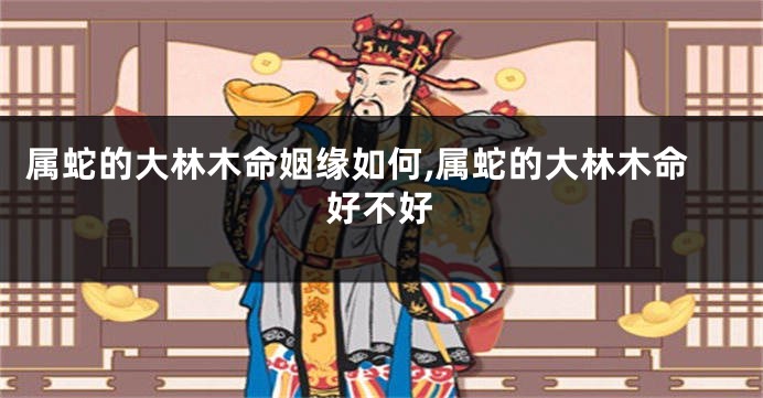 属蛇的大林木命姻缘如何,属蛇的大林木命好不好
