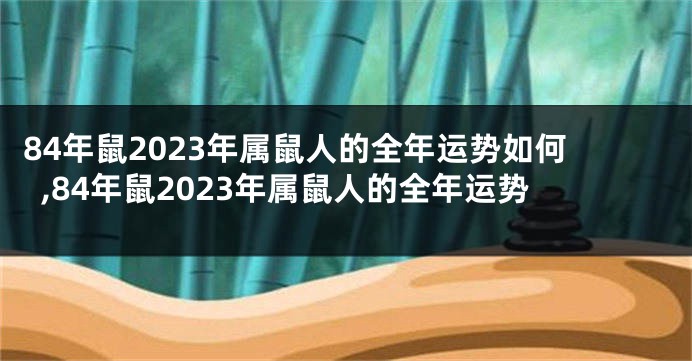 84年鼠2023年属鼠人的全年运势如何,84年鼠2023年属鼠人的全年运势