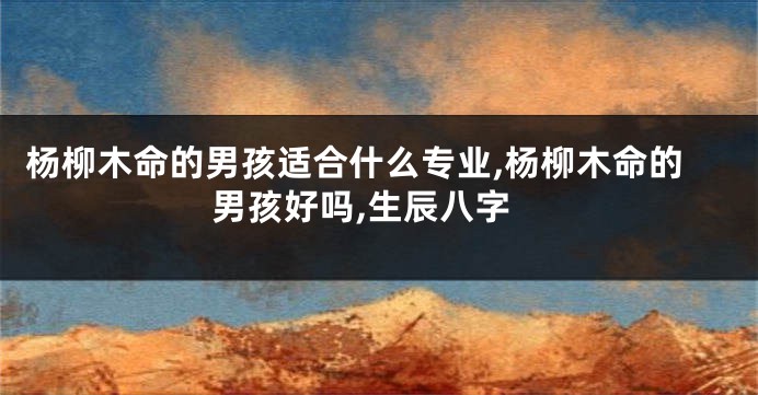 杨柳木命的男孩适合什么专业,杨柳木命的男孩好吗,生辰八字