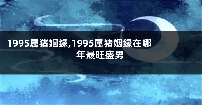1995属猪姻缘,1995属猪姻缘在哪年最旺盛男