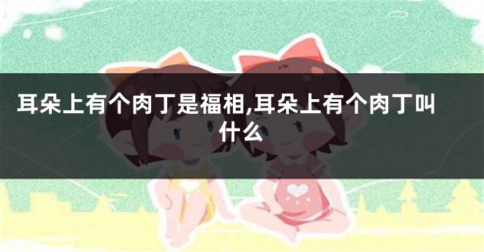 耳朵上有个肉丁是福相,耳朵上有个肉丁叫什么