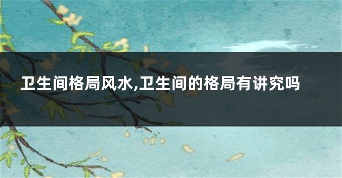 卫生间格局风水,卫生间的格局有讲究吗