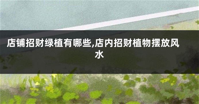 店铺招财绿植有哪些,店内招财植物摆放风水