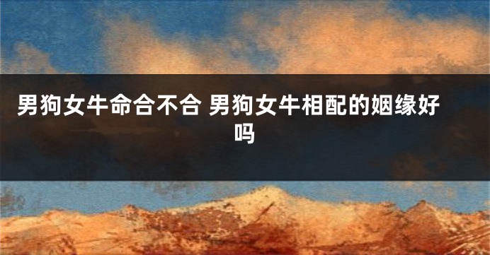 男狗女牛命合不合 男狗女牛相配的姻缘好吗