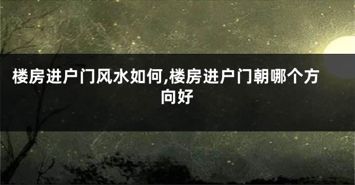 楼房进户门风水如何,楼房进户门朝哪个方向好