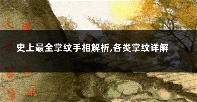 史上最全掌纹手相解析,各类掌纹详解