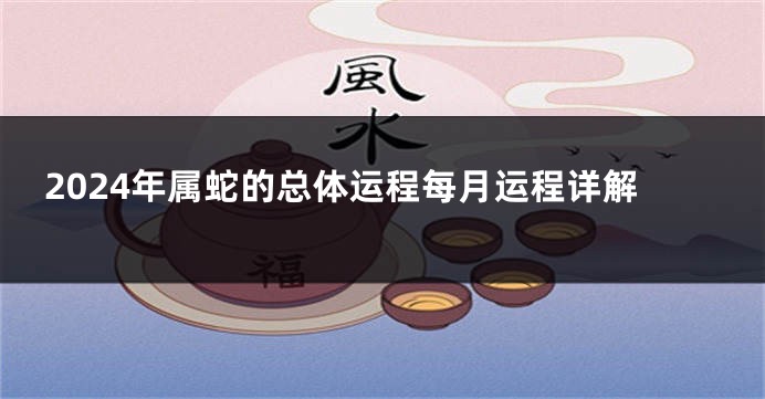 2024年属蛇的总体运程每月运程详解