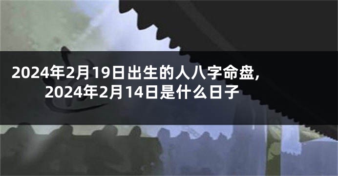 2024年2月19日出生的人八字命盘,2024年2月14日是什么日子