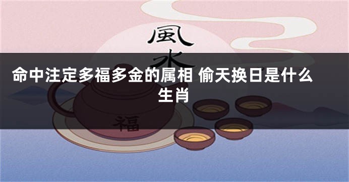 命中注定多福多金的属相 偷天换日是什么生肖