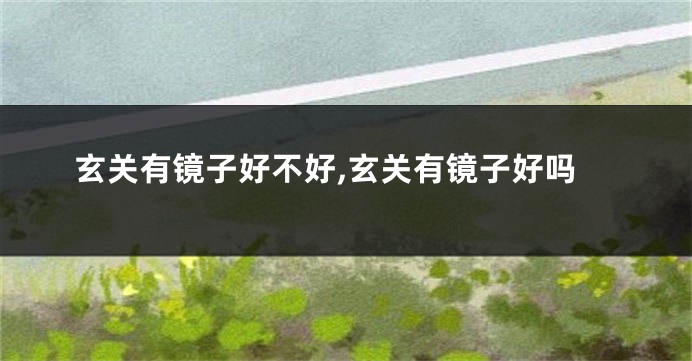 玄关有镜子好不好,玄关有镜子好吗