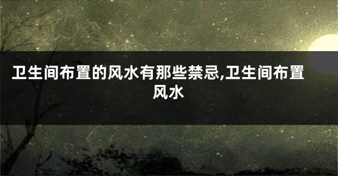 卫生间布置的风水有那些禁忌,卫生间布置风水