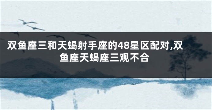 双鱼座三和天蝎射手座的48星区配对,双鱼座天蝎座三观不合