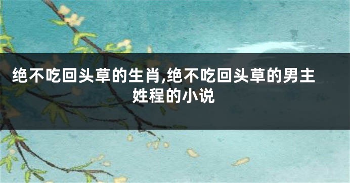 绝不吃回头草的生肖,绝不吃回头草的男主姓程的小说