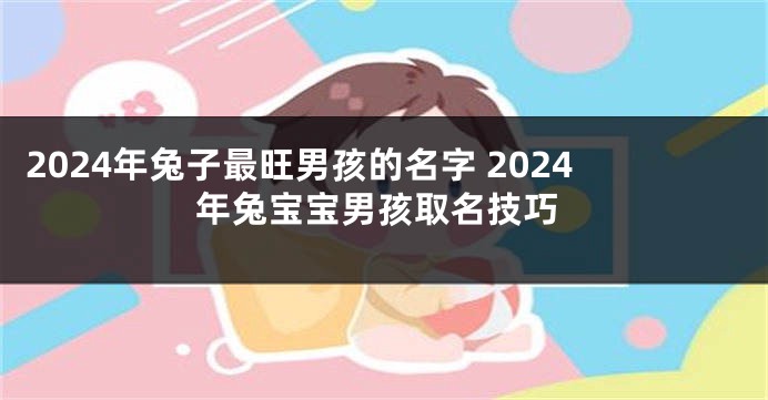 2024年兔子最旺男孩的名字 2024年兔宝宝男孩取名技巧