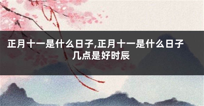 正月十一是什么日子,正月十一是什么日子几点是好时辰