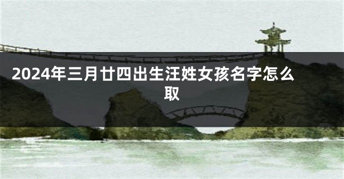 2024年三月廿四出生汪姓女孩名字怎么取