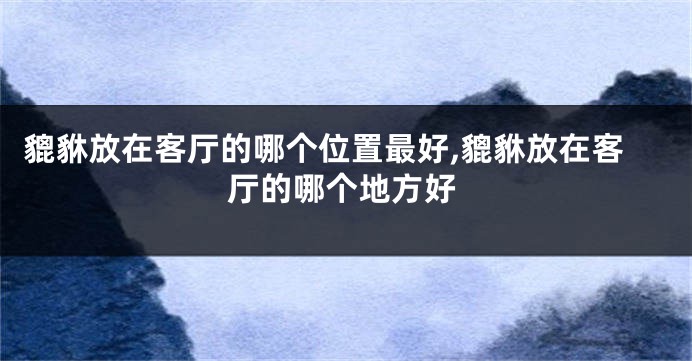 貔貅放在客厅的哪个位置最好,貔貅放在客厅的哪个地方好