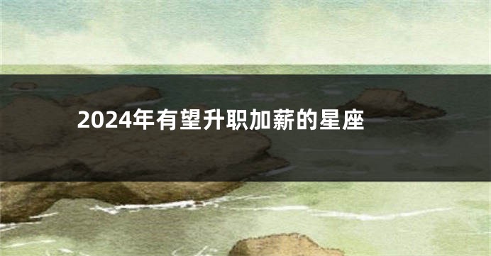 2024年有望升职加薪的星座