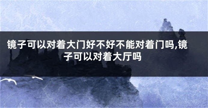 镜子可以对着大门好不好不能对着门吗,镜子可以对着大厅吗