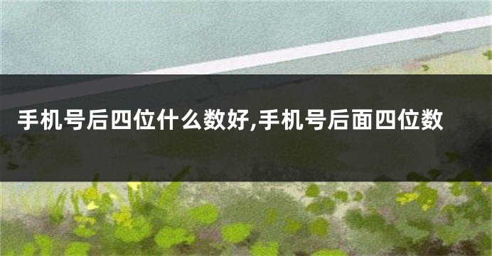 手机号后四位什么数好,手机号后面四位数