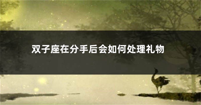 双子座在分手后会如何处理礼物