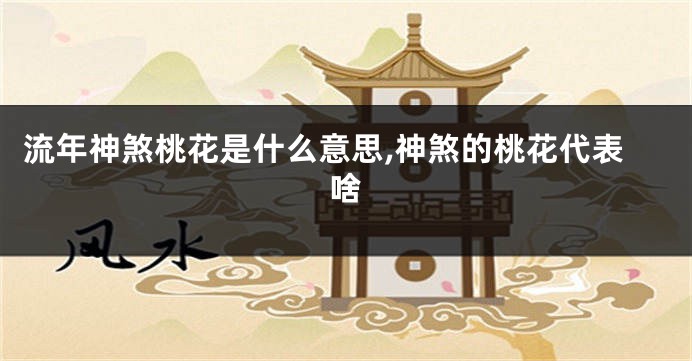 流年神煞桃花是什么意思,神煞的桃花代表啥