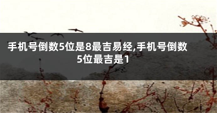 手机号倒数5位是8最吉易经,手机号倒数5位最吉是1