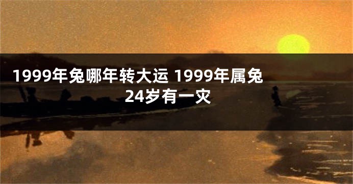 1999年兔哪年转大运 1999年属兔24岁有一灾