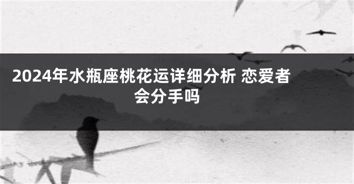 2024年水瓶座桃花运详细分析 恋爱者会分手吗 