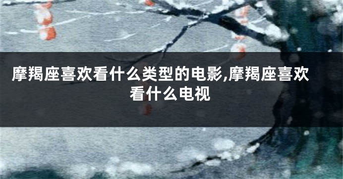 摩羯座喜欢看什么类型的电影,摩羯座喜欢看什么电视