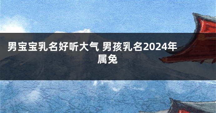 男宝宝乳名好听大气 男孩乳名2024年属兔