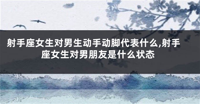 射手座女生对男生动手动脚代表什么,射手座女生对男朋友是什么状态