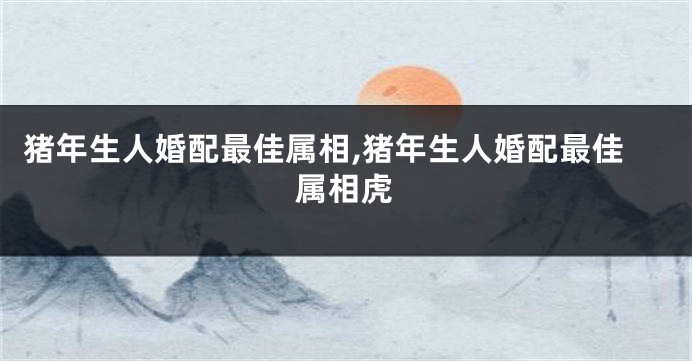 猪年生人婚配最佳属相,猪年生人婚配最佳属相虎