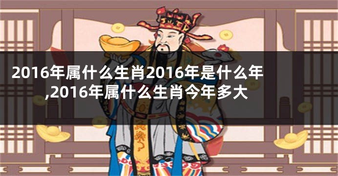2016年属什么生肖2016年是什么年,2016年属什么生肖今年多大