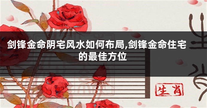 剑锋金命阴宅风水如何布局,剑锋金命住宅的最佳方位