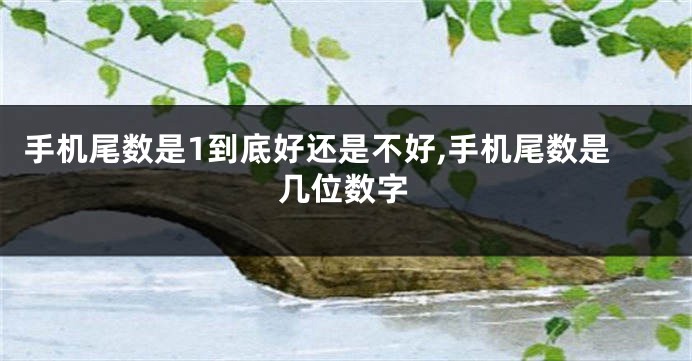 手机尾数是1到底好还是不好,手机尾数是几位数字