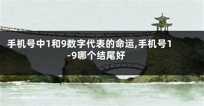 手机号中1和9数字代表的命运,手机号1-9哪个结尾好