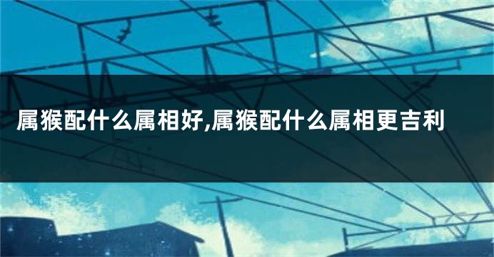 属猴配什么属相好,属猴配什么属相更吉利