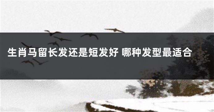 生肖马留长发还是短发好 哪种发型最适合