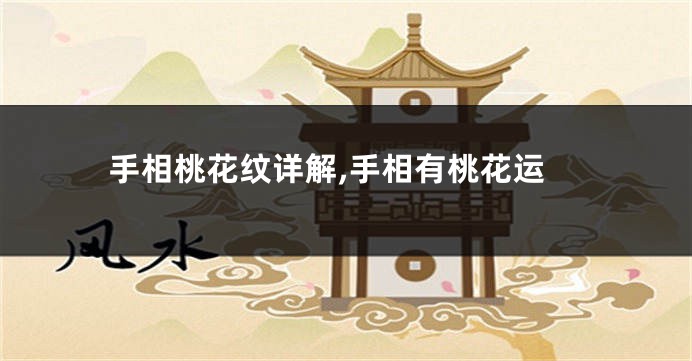 手相桃花纹详解,手相有桃花运