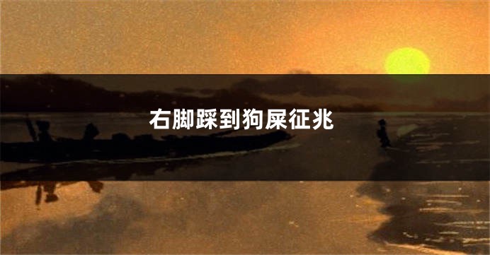 右脚踩到狗屎征兆