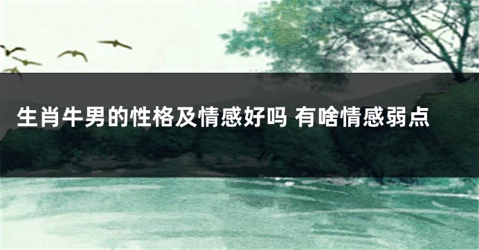 生肖牛男的性格及情感好吗 有啥情感弱点