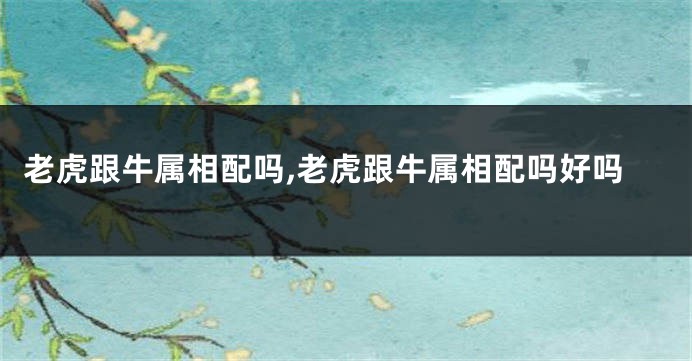 老虎跟牛属相配吗,老虎跟牛属相配吗好吗